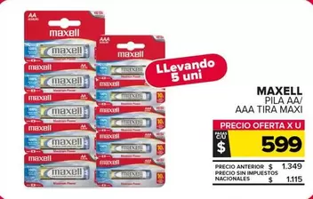 maxell - PILA AA/ AAA TIRA MAXI