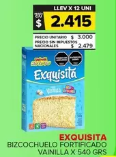 Exquisita - BIZCOCHUELO FORTIFICADO