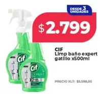 Cif - Limp baño expert gatillo x500ml