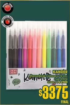 Origen - Marcadores Colores x 12 Un.