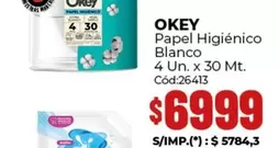 Okey - Papel Higiénico Blanco