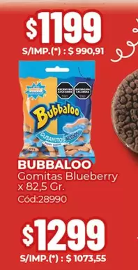 Bubbaloo - Gomitas Blueberry