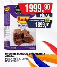 Marolio - BROWNIE CHOCOLATE X 425 Grs