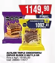 Cofler - ALFAJOR TRIPLE CHOCOTORTA/ BLOCK