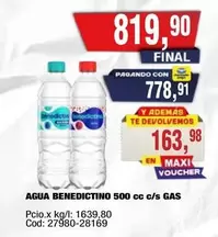 Benedictino - AGUA BENEDICTINO 500 cc c/s GAS