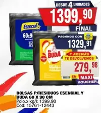 Esencial - P/RESIDUOS ESENCIAL Y BUDA 60 X 90 CM