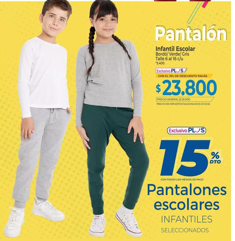 Pantalón Infantil Escolar