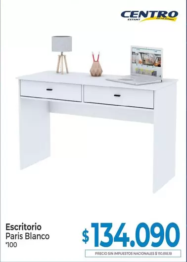 Centro - Escritorio Paris Blanco