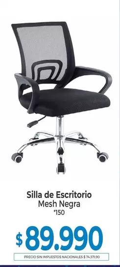 Silla de Escritorio Mesh Negra