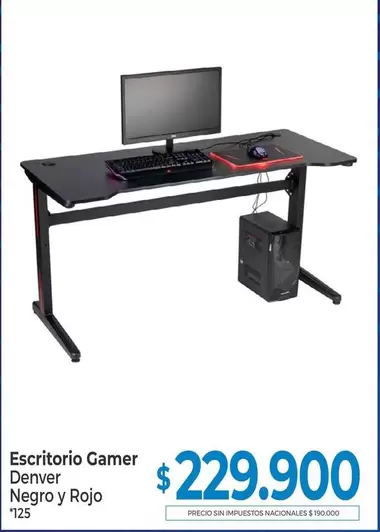 Negro - Escritorio Gamer