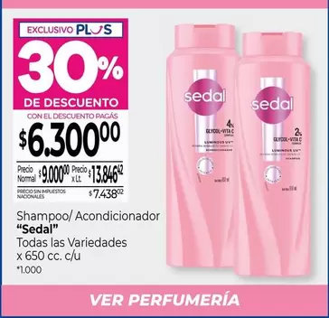 Sedal - Shampoo/Acondicionador