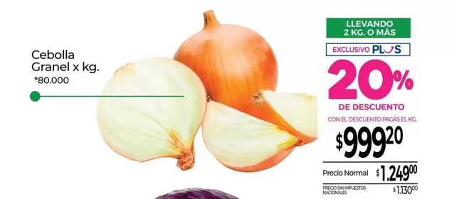 X$ - Cebolla Granel x kg.