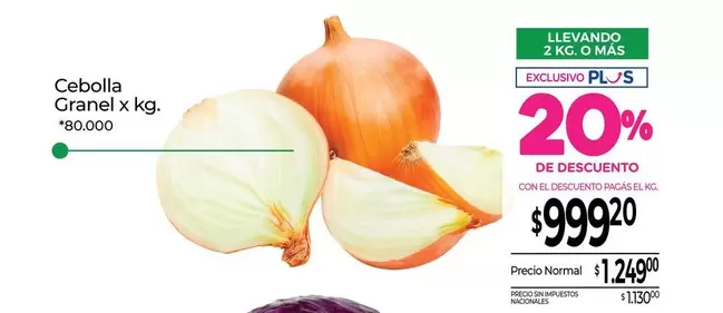 X$ - Cebolla Granel