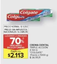 Colgate - CREMA DENTAL TRIPLE ACCIÓN