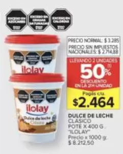 Ilolay - DULCE DE LECHE CLASICO