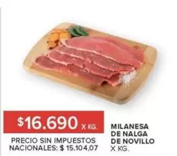 X$ - MILANESA DE NALGA DE NOVILLO