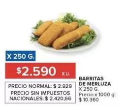 X$ - BARRITAS DE MERLUZA