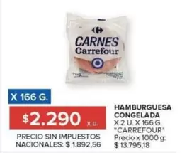 Carrefour - HAMBURGUESA CONGELADA