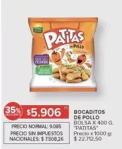 Patitas - BOCADITOS DE POLLO