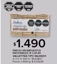X$ - GALLETITAS TIPO SALVADO