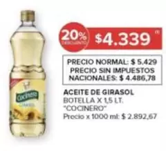 Cocinero - ACEITE DE GIRASOL