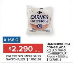 Carrefour - HAMBURGUESA CONGELADA