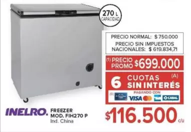 Inelro - FREEZER MOD. FIH270 P