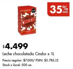 Cindor - Leche chocolatada