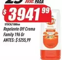 Off - Repelente Crema Family 196 Gr
