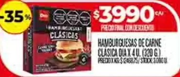 Dia - HAMBURGUESAS DE CARNE CLASICA