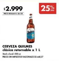 Quilmes - clásica retornable x 1 L