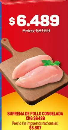 SUPREMA DE POLLO CONGELADA