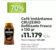 X$ - Café instántaneo liofilizado frasco