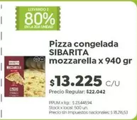 Sibarita - Pizza congelada mozzarella