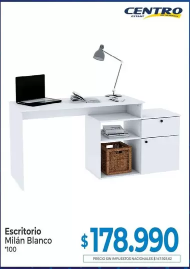 Milán - Escritorio  Blanco