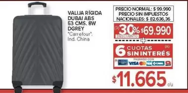 53 - VALIJA RÍGIDA DUBAI ABS CMS. 8W DGREY