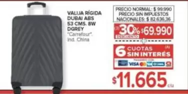 53 - VALIJA RÍGIDA DUBAI ABS CMS. BW DGREY