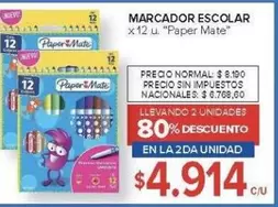 Paper Mate - MARCADOR ESCOLAR