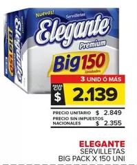 Elegante - SERVILLETAS