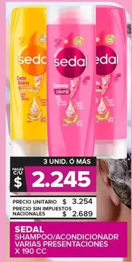 Sedal - SHAMPOO/ACONDICIONADR
