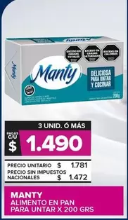 Manty - ALIMENTO EN PAN PARA UNTAR