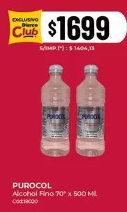 Purocol - Alcohol Fino 70° x 500 ML
