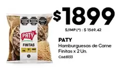 Paty - Hamburguesas de Carne Finitas x 2 Un.