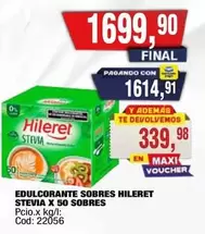 Hileret - STEVIA X 50 SOBRES