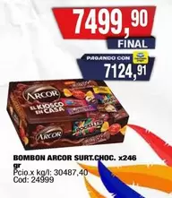 Arcor - BOMBON SURT.CHOC. x246