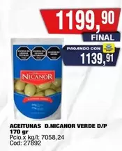 ACEITUNAS VERDE D/P