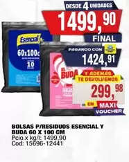 Esencial - P/RESIDUOS ESENCIAL Y BUDA 60 X 100 CM