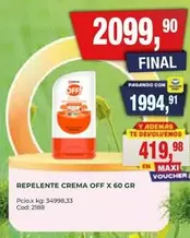 Off - REPELENTE CREMA X 60 GR