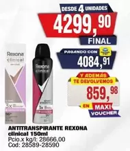 Rexona - ANTITRANSPIRANTE clinical 150ml