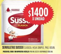 Sussex - CLÁSICA, HOJA SIMPLE, PAQ. 80UN